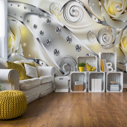 Roses Diamonds Luxury Design Yellow(2493WM)