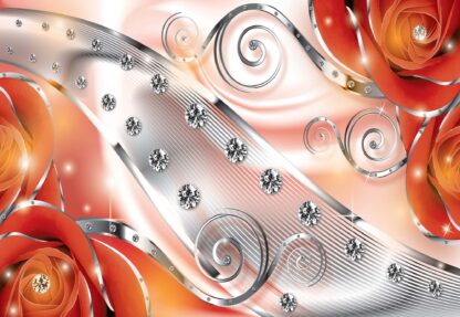 Roses Diamonds Luxury Design Orange(2495WM) - Image 2