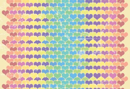 Retro Hearts Pattern Colourful(2509WM) - Image 2