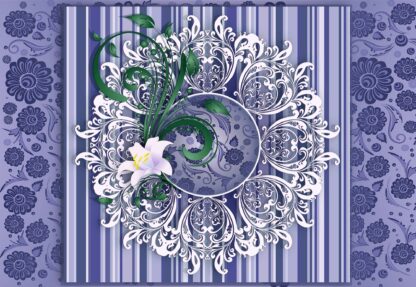 Vintage Floral Pattern Purple(2526WM) - Image 2