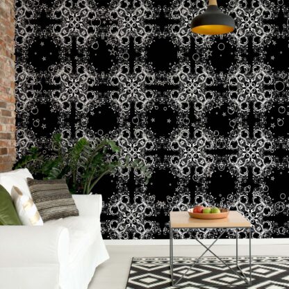 Modern Abstract Pattern Black And White(2554WM)