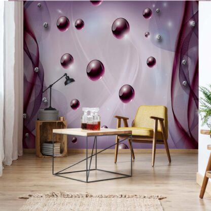 3D Modern Abstract Design Purple(2604WM)