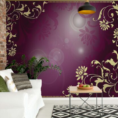 Floral Pattern Gold And Purple(2660WM)