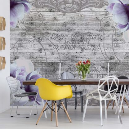 Vintage Design Flowers Wood Planks(2662WM)