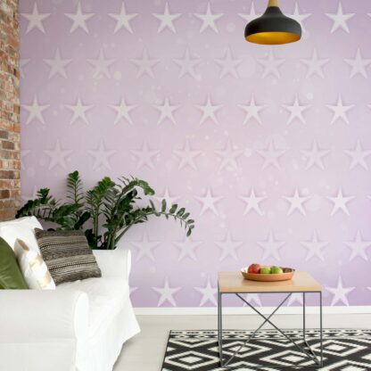 Stars Pattern Light Purple(2686WM)