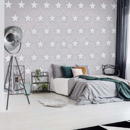 Stars Pattern Light Grey(2687WM)
