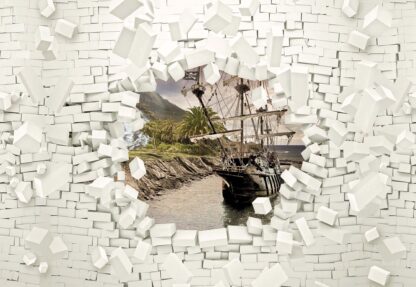 Ship Bursting Through Brick Wall(2723WM) - Image 2
