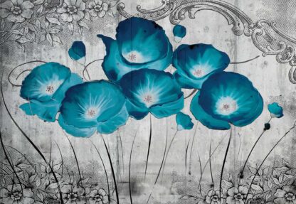 Vintage Flowers Blue Grey(2815WM) - Image 2