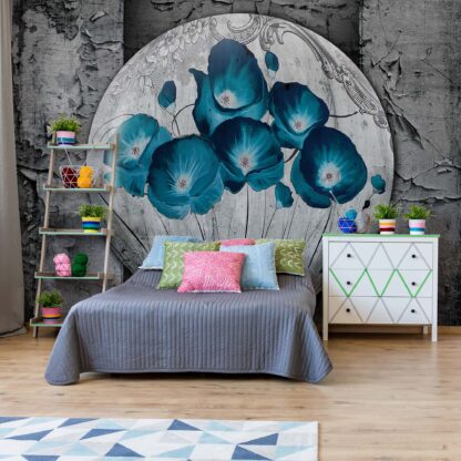 Vintage Flowers Blue Grey(2816WM)