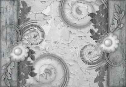 Ornamental Floral Design Black And White(2818WM) - Image 2