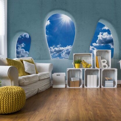 Blue Sky 3D Concrete Arches View(2829WM)