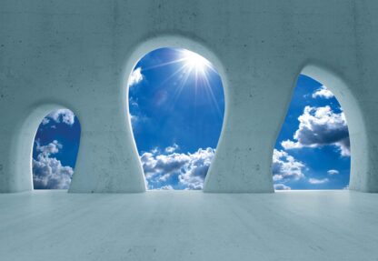 Blue Sky 3D Concrete Arches View(2829WM) - Image 2