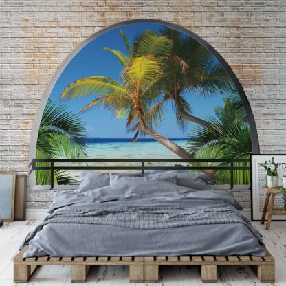 Tropical Beach Window View(2834WM)