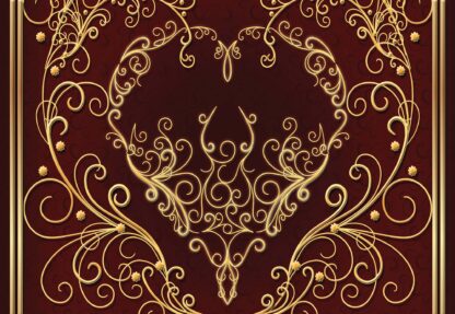 Ornamental Swirl Design Gold Red(2856WM) - Image 2