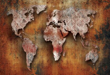 Grunge Rust Texture World Map(2892WM) - Image 2