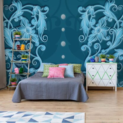 Floral Design Blue(2935WM)