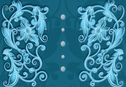 Floral Design Blue(2935WM) - Image 2