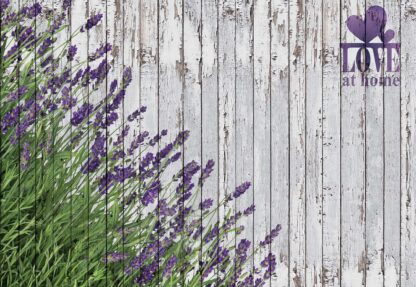Lavender Rustic Wood Planks Love Vintage Design(2963WM) - Image 2