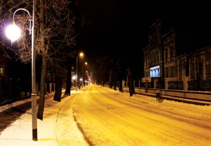 Snowy City At Night(297WM)