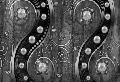 Luxury Ornamental Design Pearls Black And Grey(2971WM) - Image 2