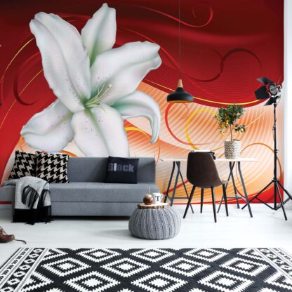 Lily Flowers Modern Swirls(301WM)