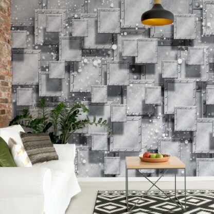 Abstract 3D Design Squares Grey(3029WM)