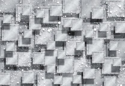 Abstract 3D Design Squares Grey(3029WM) - Image 2