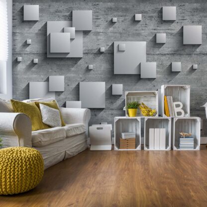 Abstract 3D Design Squares Concrete(3030WM)