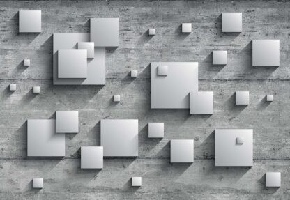 Abstract 3D Design Squares Concrete(3030WM) - Image 2