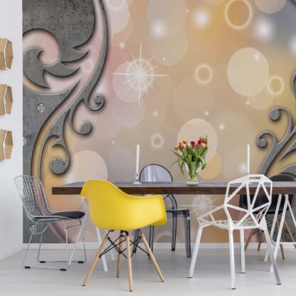 3D Ornamental Swirl Design Bokeh(3057WM)