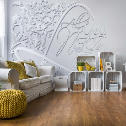 3D Words Love Grey(3071WM)