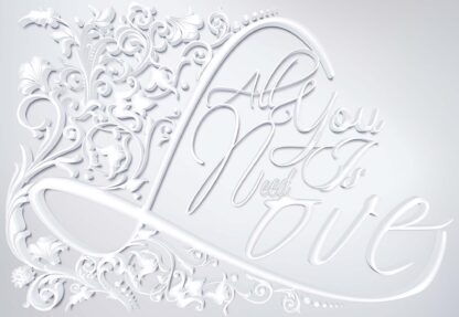 3D Words Love Grey(3071WM) - Image 2