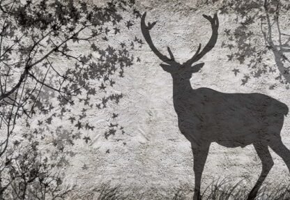 Stag Tree Silhouette Vintage Design Grey(3128WM) - Image 2