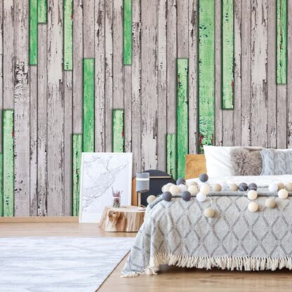 Wood Planks Texture Green And Grey(3146WM)