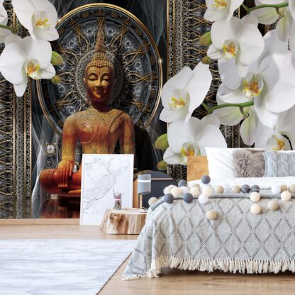 Buddha Zen Flowers Orchids Mandala(3162WM)