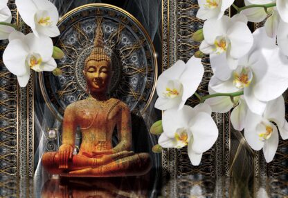 Buddha Zen Flowers Orchids Mandala(3162WM) - Image 2