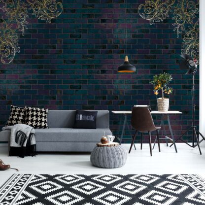 Luxury Dark Brick Wall(3187WM)