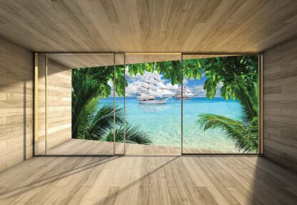 Tropical Beach 3D Modern Window View(3310WM) - Image 2