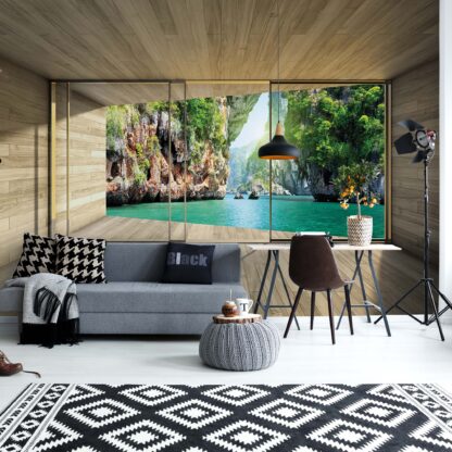 Tropical Lagoon 3D Modern Window View(3315WM)