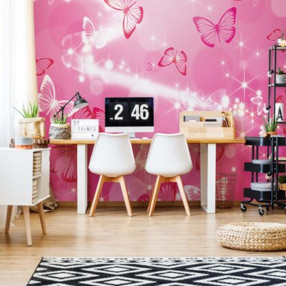 Butterflies Pink Sparkles(332WM)