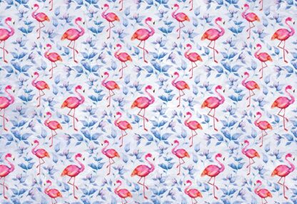 Modern Tropical Flamingo Pattern Blue(3326WM) - Image 2