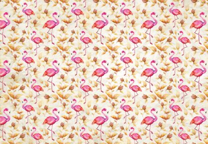 Modern Tropical Flamingo Pattern Yellow(3327WM) - Image 2