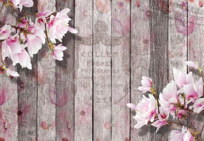 Flowers Vintage Script Rustic Wood Planks(3352WM) - Image 2