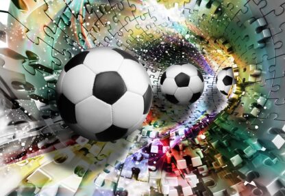3D Footballs Puzzle Tunnel Multicoloured(3381WM) - Image 2