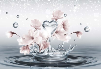 Water Drops Heart Flowers(3491WM) - Image 2