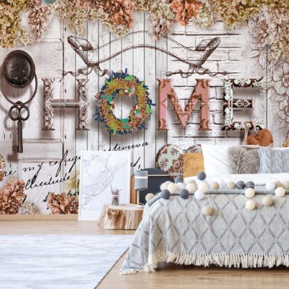 Home Flowers Vintage Farmhouse Chic(3515WM)