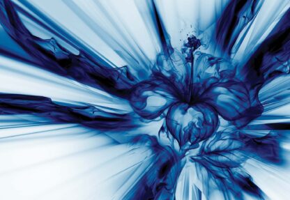 Abstract Floral Art Blue Light(3531WM) - Image 2