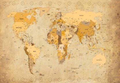 Vintage World Map Sepia(3543WM) - Image 2
