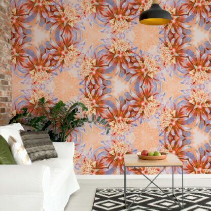 Orange Floral Kaleidoscope Design(3573WM)