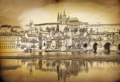 City Prague Bridge Sepia(3587WM) - Image 2
